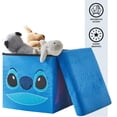 thumbnail image 6 of Disney Stitch Kids' Storage Ottoman, Blue, 15" x 15" x 15" - Multi-Purpose and Collapsible, 6 of 7