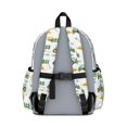 thumbnail image 3 of Tractor and Fences White Pattern Backpack for School, Cute School Bag with Adjustable Shoulder Straps and Padded Back, 13.4"x11"x4.7", 3 of 5