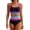 Purple, variant on Women 2 Piece Summer Swimwear Colorblock High Waisted Bikini Sets Butt Lifting Swim Bottom Wide Straps Sporty Swimsuits