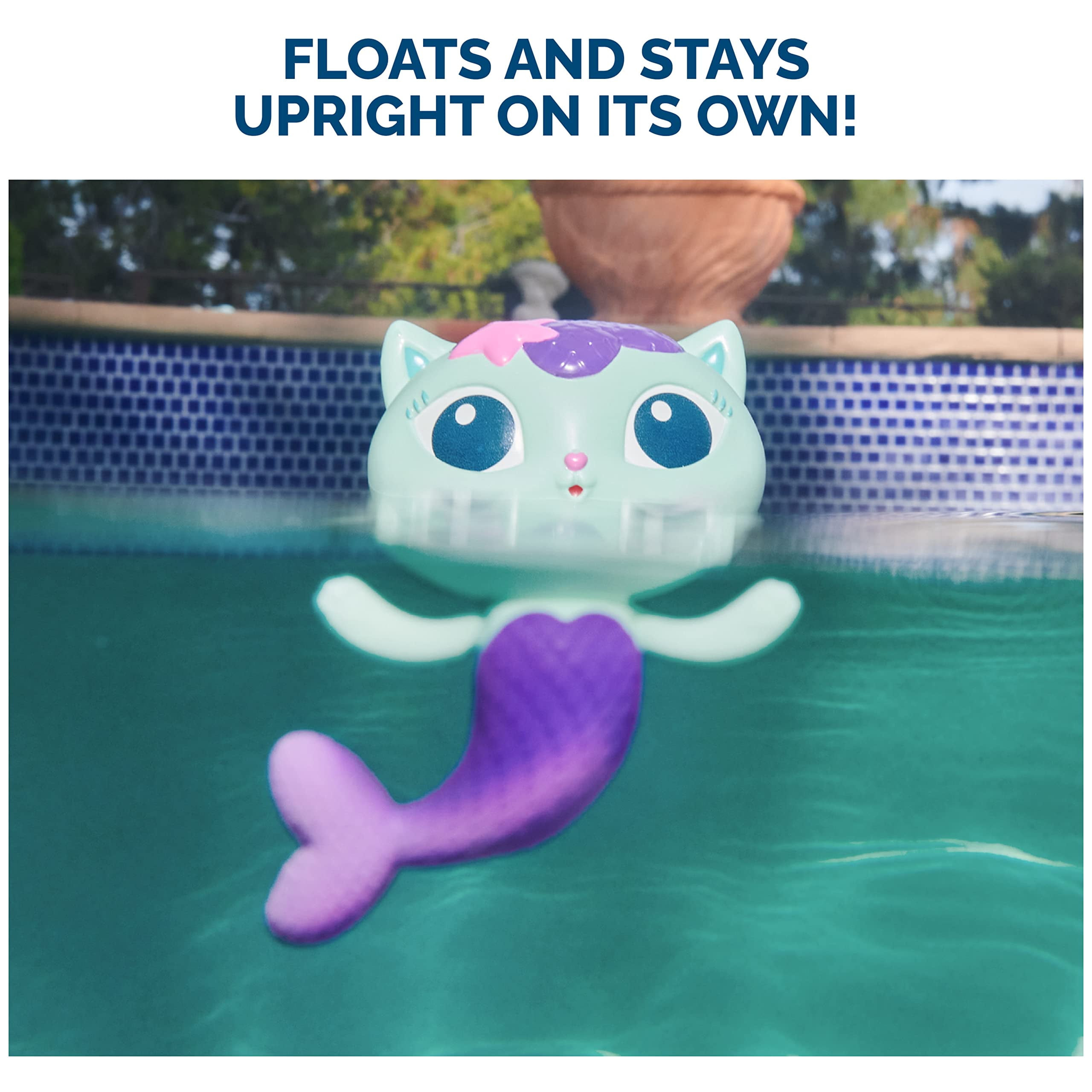 Swimways Gabbys Dollhouse Mercat Floatin' Figures, Swimming Pool Accessories & Kids Pool Toys, Gabby's Dollhouse Party Supplies & Water Toys for Kids Aged 3 & Up