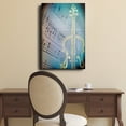 thumbnail image 2 of wall26 - Yellow Outline of a Violin Over a Blue Vignette and Music Notes - Canvas Art Home Art - 24x36 inches, 2 of 4