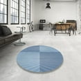 thumbnail image 4 of Ahgly Company Machine Washable Indoor Rectangle Transitional Steel Blue Area Rugs, 2' x 3', 4 of 7
