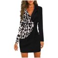 thumbnail image 1 of Vestidos Para Mujer Casual Maxi Vestidos Moda Estampado Cuello Vuelto Manga Larga Botón Trabajo Vestido Formal Odeerbi ODB137492, 1 of 6