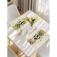 thumbnail image 5 of Bee Love Placemats Set of 4, Daisy Eucalyptus Leaves Linen Rustic Beige Placemats for Dining Table, Place Mats for Kitchen Tabletop, Waterproof Wipeable Dining Table Mats Set, 5 of 9