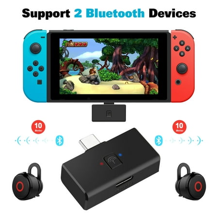 AGPtek Wireless Bluetooth Audio Transmitter Receiver for Nintendo Switch PS4 and PC, Headphone Speaker (Best Speakers For Receiver)