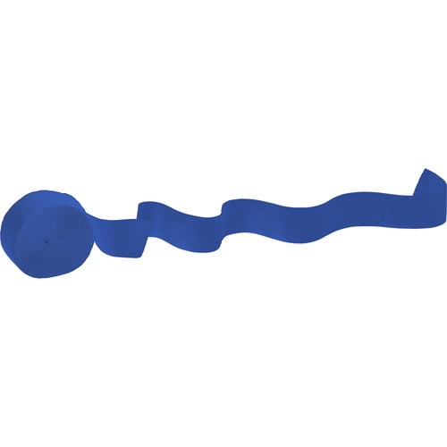 Way to Celebrate Party Electric Blue Crepe Streamer, 150ft, 1 Ct