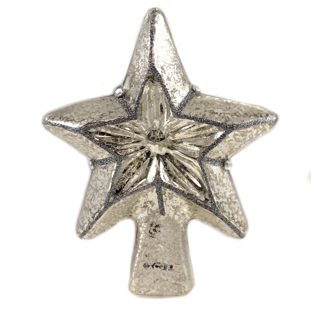 Tree Topper Finial Star Treetopper Glass Mercury