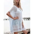 thumbnail image 5 of Alsol Lamesa Women's Bathing Suit Cover Ups Crochet Cover Up For Swimwear Beach Dress Bikini Cover-up, 5 of 5