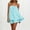 Sky Blue, variant on NominalSnug Lounge Sets for Women Matching Lounge Sets Striped Tube Tops Shorts Sets Summer Vacation Outfits
