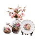 thumbnail image 2 of Jarrones de cerámica de 3 piezas, contenedores para plantas, adornos modernos, jarrones decorativos, flores Blanco, 2 of 9