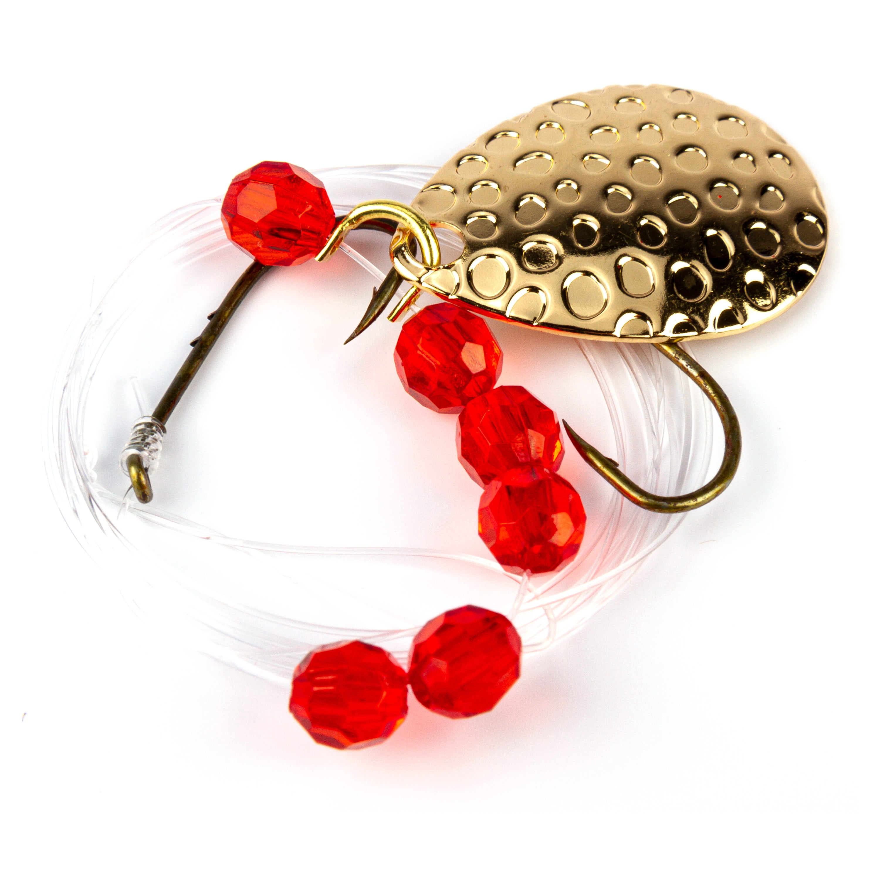 Ozark Trail Freshwater Walleye Fishing Rig, Double Hook, Gold Hammered Blade