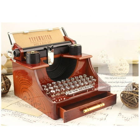 matoen Typewriter Box Christmas Birthday Holiday Gift Music Box Best Gift Table