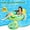 Green, variant on Swimming Inflatable Lounger Pool Adult Floating Chair Seat with Cup Holders