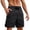 B Black, variant on Paiwinds Men's Quick Dry Running Shorts with Zipper Pockets Nylon Elastic Waist Drawstring Sports Pants