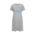 thumbnail image 3 of Censtreet Nightgowns for Women Pleated Sleep Shirts Short Sleeve Night Shirts Night Gown Ladies Sleep Dress, 3 of 5