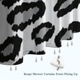 thumbnail image 6 of White and Gray Of Leopard Print Shower Curtain 84"x72" ,Bathroom Decorative Shower Curtains Set with 12 Hooks,Modern Waterproof Washable Shower Curtain, 6 of 6