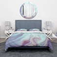 thumbnail image 2 of Designart 'Marbled Liquid Agate Colours' Modern & Contemporary Duvet Cover Set, 2 of 4