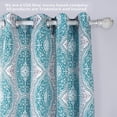 thumbnail image 2 of DriftAway Adrianne Thermal and Room Darkening Grommet Unlined Window Curtains, 2 Panels, 52" x 84", Teal Blue, 2 of 8