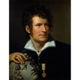 thumbnail image 2 of Rudolph Suhrlandt 12x14 Gold Ornate Wood Frame and Double Matted Museum Art Print Titled - Portrait of Thorvaldsen (1810), 2 of 4
