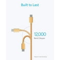 thumbnail image 2 of 2 Pack Afflux USB-C to USB-C PD Fast Charger Cable Data Sync Braided Cord Compatible with iPhone 16 /15 Pro Max Plus / Samsung Galaxy S24 S23 S22 Ultra / iPad Pro / Universal Type-c (10ft, Gold), 2 of 5