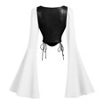 thumbnail image 4 of Bell Sleeve Tops for Women Corset Top Medieval Costume Halloween Cosplay Halloween Costumes for Women, Size XL, 4 of 4