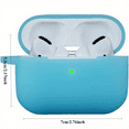 thumbnail image 4 of NALANDA Night Glow Silicone Case Cover Protective Soft Case Compatible For Airpods Pro 2 Gen Case with Keychain(Nightglow Blue), 4 of 5