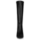 thumbnail image 3 of Botas hasta la rodilla Allegra K Punta puntiaguda Cremallera lateral Tacón de Aguja Negro 40, 3 of 7