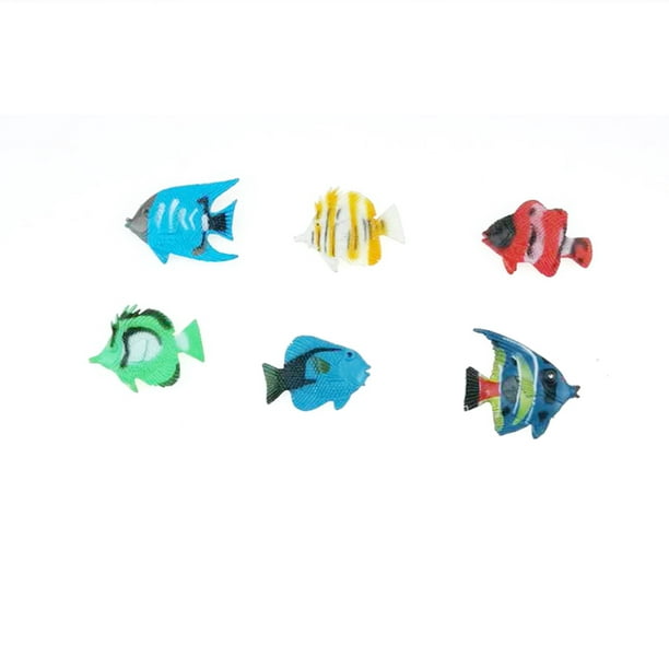 Plastic Tropical Fish Toys, 12pcs Mini Fishes Ocean Animal Figures