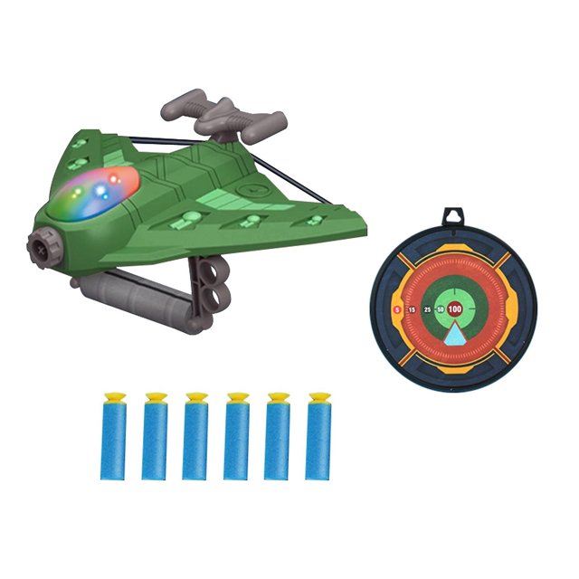 Juego de juguetes de tiro con arco de espuma para aviones, lanzador de bombas blandas para niños