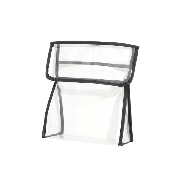 Home Bathroom Waterproof Storage Bag with Multiple Compartments, Hanging Design for Towels and Clothes, PVC Material for Shower or Travel Organization, Black