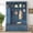 Navy Blue, variant on Farmhouse Entryway Hall Tree with Coat Hooks, Shoe Bench & Drawer Storage Cabinet, Organizer for Mudroom, Ancient White Finish