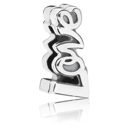 PANDORA Love Script Clip Charm