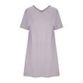 thumbnail image 2 of Summer Dresses for Women 2024 Plus Size Fashion Solid Color Short Sleeved Dress Womens plus $15 & under, 2 of 5