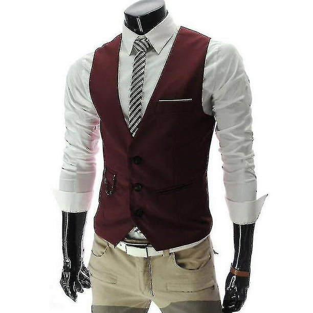 Chaleco de traje ajustado de negocios Peaky Blinder para hombre