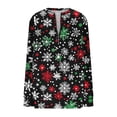 thumbnail image 4 of Christmas Sweatshirts for Women Xmas Christmas Tree Print Shirts 2025 Novelty Snowflake Print Holiday Tops Lightweight Long Sleeve 1/4 Zip Pullover, 4 of 5