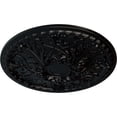 thumbnail image 3 of Ekena Millwork 26"OD x 3"P Tristan Ceiling Medallion (Fits Canopies up to 5 1/2"), Hand-Painted Jet Black, 3 of 5