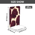 thumbnail image 2 of Acrylic Bookends 2 Pairs Decorative Book Stoppers for Home Office Desk Organizer Dark Red Carnations, 2 of 6