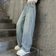 thumbnail image 5 of GYRATEDREAM Girls Wide Flare Jeans,Little Big Girl Ripped Wide Leg Soft Denim Pants 4-16 Years, 5 of 8