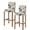 Light Brown, variant on Teal Tulip Butterfly Bar Stool Covers Set of 2, Beige Turquoise Floral Blue Coastal Stretch Washable Bar Chair Covers with Backs, Removable Pub Counter Height Chair Cover for Kitchen Dining Room Cafe