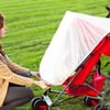 Diono Stroller Sun Net with Universal Fit for Strollers, Car Seats and Baby Carriers, White