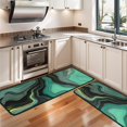 thumbnail image 3 of Kitchen Rugs Sets Of 2,Green Gray Yellow Marble Pattern Anti Fatigue Kitchen Mat Rugs Non Slip Washable,Decorative Kitchen Floor Mats for Kitchen,Sink,Laundry,17"x47"+17"x47", 3 of 5