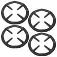 thumbnail image 1 of OUNONA 4Pcs Gas Burner Stove Ring Reducer Black Stainless Steel Stand for Stable Small Cookware, 1 of 8