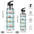 thumbnail image 2 of Yayeee 33oz Insulated Water Bottle Double Wall Stainless Steel with Flip Straw Lid, Cartoon Train Pattern, 2 of 7