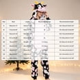 thumbnail image 7 of Fluffy Warm Family Matching Pajamas Cow Spotted Print Flannel Button Hooded One Piece Jumpsuit Loungewear for Adults Kids, 7 of 7