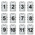 thumbnail image 1 of TOPTIE Ensembles de 12 Gilets d'Entraînement Numérotés (#1-12), Chasubles de Soccer, 1 of 6