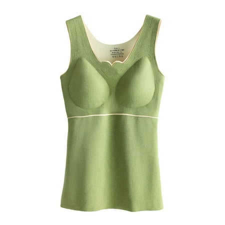 

Inner Fleeces Thermal Vest Best Thermal Underwear for Girls Sleeveless Intimate Tops Thermal Vest with Bra Pads