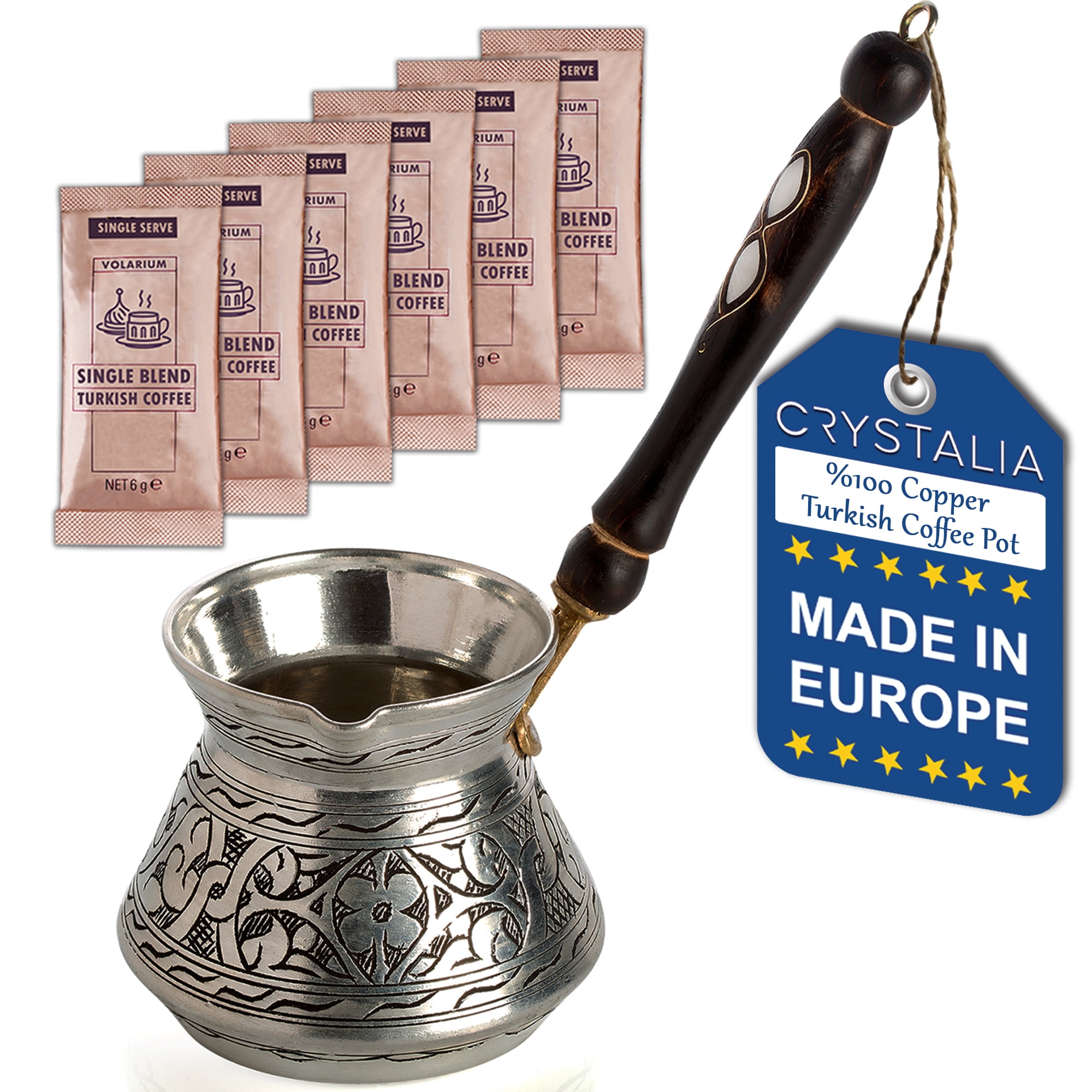 Greek Coffee Pot Stainless Steel Turkish Milk Pot Cezve X Large 600ml 