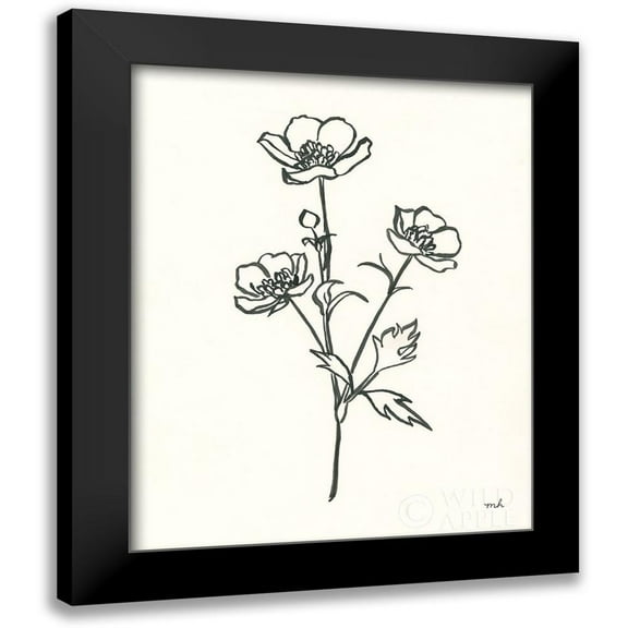Hershey, Moira 12x14 Black Modern Framed Museum Art Print Titled - Buttercup
