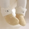 thumbnail image 4 of ZQUUVOU Newborn Baby Infant Fuzzy Socks Thicken Cartoon Cute Cotton Socks Baby Boys Girls Socks Ankle Socks Yellow A, 4 of 5