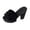 Black, variant on GERsome Platform Chunky Heels Sandals for Women Open Toe Summer Slip-On High Heels Slide Dress Party Wedding Shoes, Black Size 9